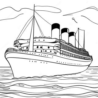 Majestic Britannic Ocean Liner Coloring Page 27305-21579