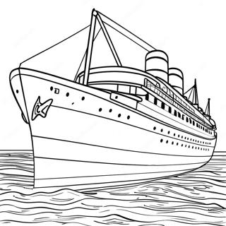 Majestic Britannic Ocean Liner Coloring Page 27305-21580