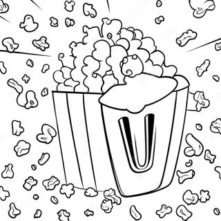 Popcorn Coloring Pages