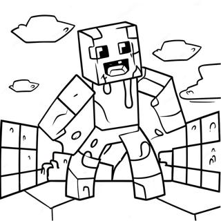 Minecraft Zombie Coloring Page 27384-21637