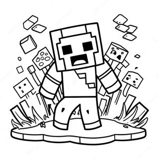 Minecraft Zombie Coloring Page 27384-21638