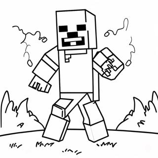 Minecraft Zombie Coloring Page 27384-21640