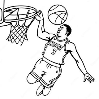 Miami Heat Player Dunking Coloring Page 27395-21653