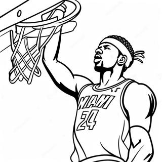 Miami Heat Player Dunking Coloring Page 27395-21655