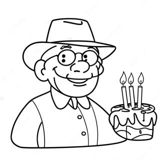 Funny Happy Birthday Grandpa Coloring Page 27425-21674