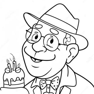 Funny Happy Birthday Grandpa Coloring Page 27425-21675