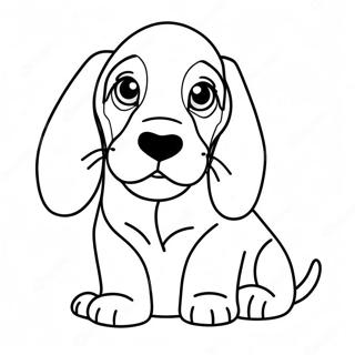 Basset Hound Puppy Coloring Page 27434-21678