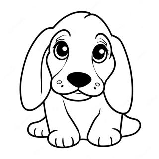 Basset Hound Puppy Coloring Page 27434-21680