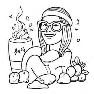 Chill Stoner Vibes Coloring Page 27465-21708