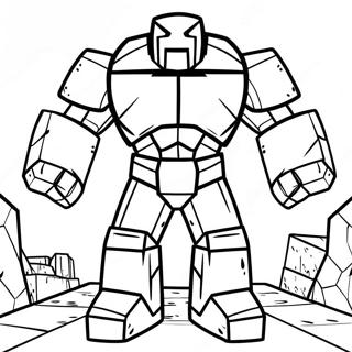 Iron Golem Minecraft Coloring Page 27514-58770