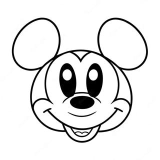 Mickey Mouse Face Coloring Page 27524-21734