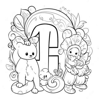 Colorful Alphabet Lore Characters Coloring Page 27545-21757