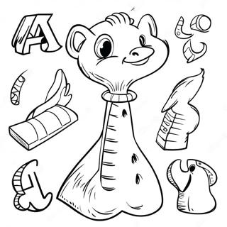 Colorful Alphabet Lore Characters Coloring Page 27545-21760