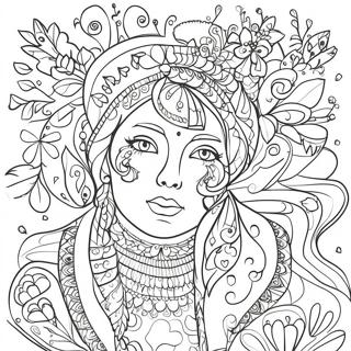 Traditional Russian Folk Art Coloring Page 27565-21774