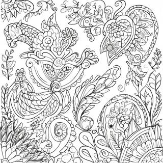 Traditional Russian Folk Art Coloring Page 27565-21775