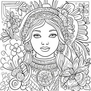 Traditional Russian Folk Art Coloring Page 27565-21776