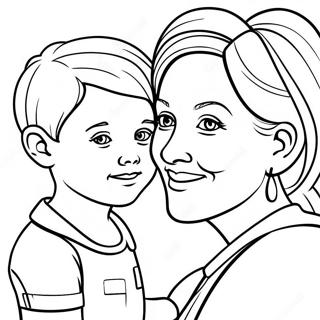 Mom And Son Coloring Pages