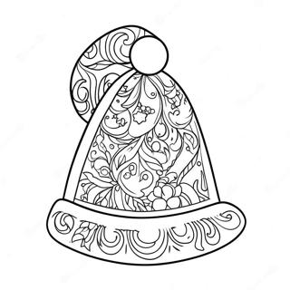 Christmas Hat Coloring Pages