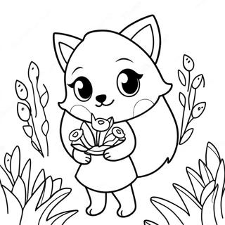 Wolf Girl Anime Coloring Pages