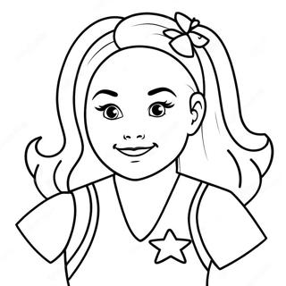 All Star Cheerleader In Uniform Coloring Page 27784-21962