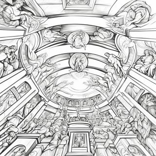 Vibrant Sistine Chapel Ceiling Coloring Page 27825-21985