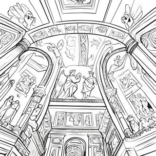 Vibrant Sistine Chapel Ceiling Coloring Page 27825-21986