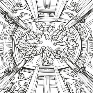 Vibrant Sistine Chapel Ceiling Coloring Page 27825-21988