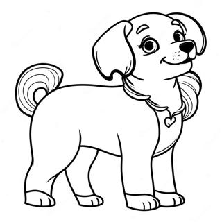 Puppy Barbie Dog Coloring Pages