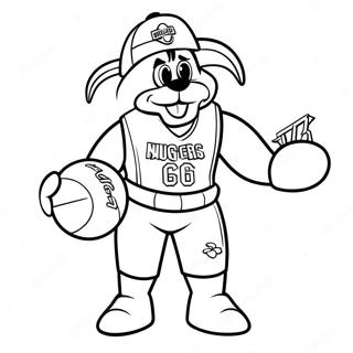 Denver Nuggets Mascot Coloring Page 27845-21990