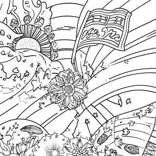 Vibrant State Flags Coloring Page 27855-22002