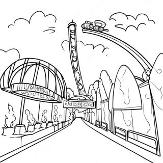 Magical Universal Studios Theme Park Coloring Page 27885-22028