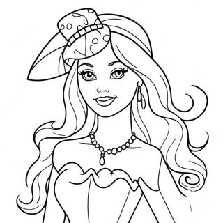 Halloween Barbie Coloring Page 27894-22022