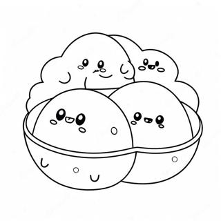 Cute Mochi Characters Coloring Page 28015-22126