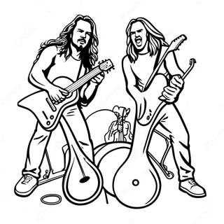 Metallica Band Members Coloring Page 28025-22145