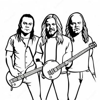 Metallica Band Members Coloring Page 28025-22147