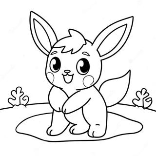 Cute Glaceon Playing In The Snow Coloring Page 28095-22185