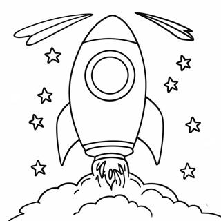 Colorful Rocket Launching Coloring Page 28105-22191