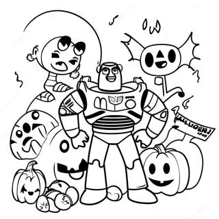 Toy Story Halloween Coloring Pages