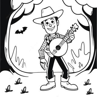 Woody In Spooky Costume Coloring Page 28125-22222