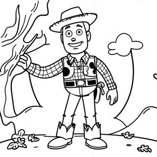 Woody In Spooky Costume Coloring Page 28125-22224