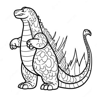 Among Us Godzilla Coloring Pages