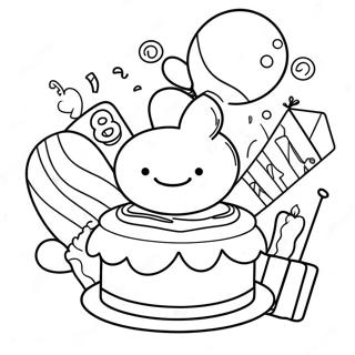 Happy 8th Birthday Coloring Pages