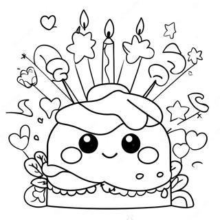 Happy 8th Birthday Celebration Coloring Page 28174-22267