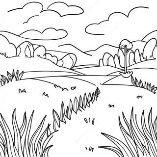 Kentucky Bluegrass Landscape Coloring Page 28194-22274