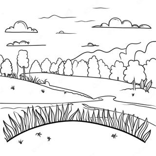 Kentucky Bluegrass Landscape Coloring Page 28194-22275