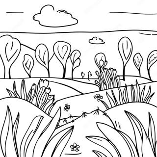 Kentucky Bluegrass Landscape Coloring Page 28194-22276