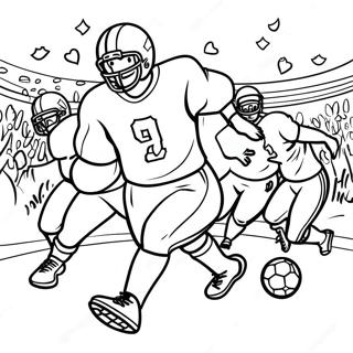 Exciting Football Game Scene Coloring Page 28245-22305