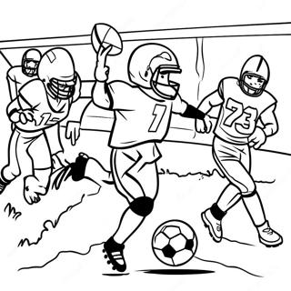 Exciting Football Game Scene Coloring Page 28245-22307