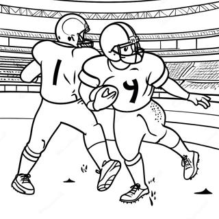 Exciting Football Game Scene Coloring Page 28245-22308