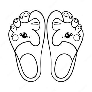 Cute Cartoon Feet Coloring Page 28265-22325